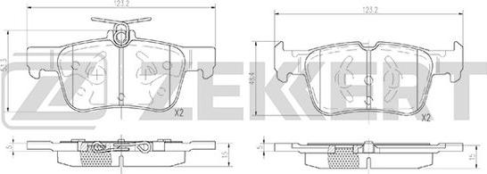 Zekkert BS-2957 - Kit de plaquettes de frein, frein à disque cwaw.fr