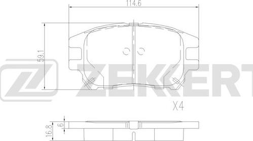 Zekkert BS-2963 - Kit de plaquettes de frein, frein à disque cwaw.fr