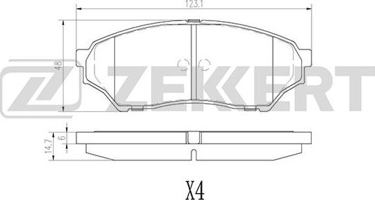 Zekkert BS-2962 - Kit de plaquettes de frein, frein à disque cwaw.fr