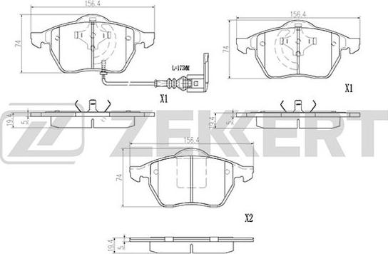 Zekkert BS-2902 - Kit de plaquettes de frein, frein à disque cwaw.fr