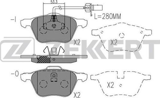 Zekkert BS-2914 - Kit de plaquettes de frein, frein à disque cwaw.fr