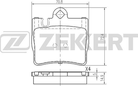 Zekkert BS-2911 - Kit de plaquettes de frein, frein à disque cwaw.fr