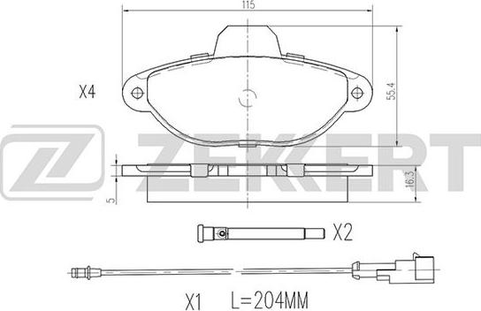 Zekkert BS-2939 - Kit de plaquettes de frein, frein à disque cwaw.fr