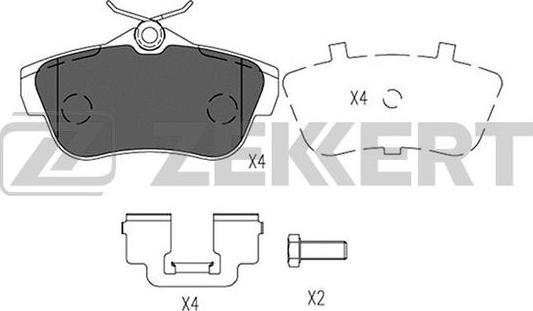 Zekkert BS-2938 - Kit de plaquettes de frein, frein à disque cwaw.fr