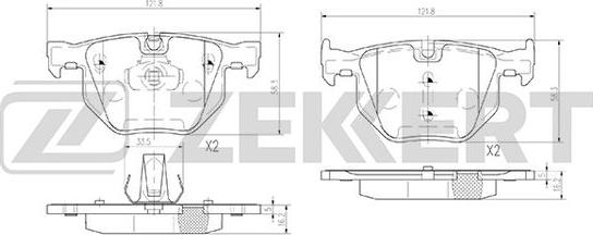 Zekkert BS-2937 - Kit de plaquettes de frein, frein à disque cwaw.fr