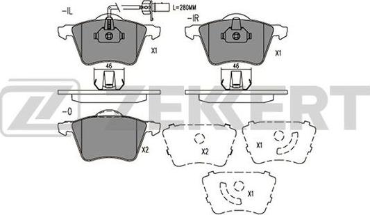 Zekkert BS-2925 - Kit de plaquettes de frein, frein à disque cwaw.fr