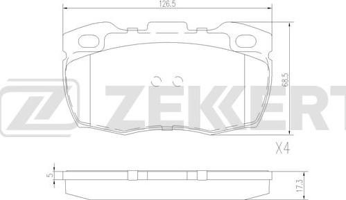 Zekkert BS-2976 - Kit de plaquettes de frein, frein à disque cwaw.fr