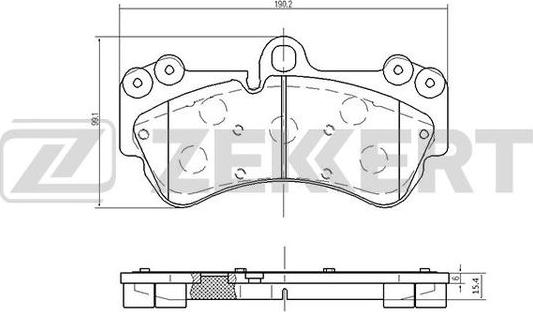 Zekkert BS-2449 - Kit de plaquettes de frein, frein à disque cwaw.fr