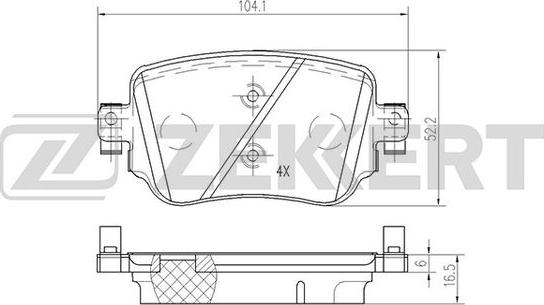 Zekkert BS-2446 - Kit de plaquettes de frein, frein à disque cwaw.fr