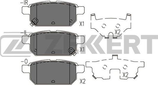 Zekkert BS-2433 - Kit de plaquettes de frein, frein à disque cwaw.fr