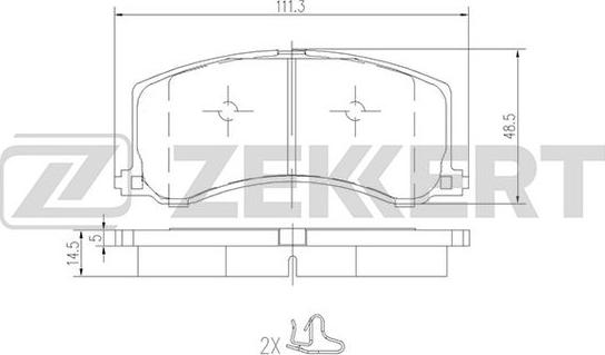 Zekkert BS-2432 - Kit de plaquettes de frein, frein à disque cwaw.fr