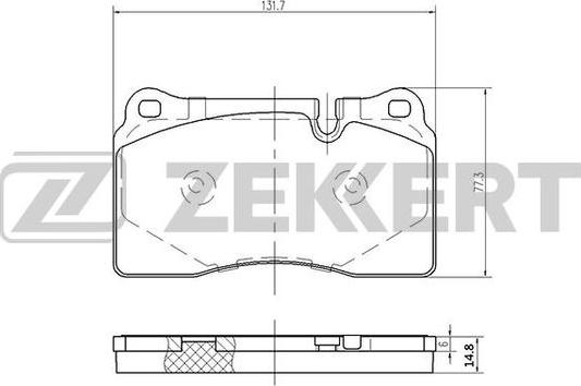 Zekkert BS-2540 - Kit de plaquettes de frein, frein à disque cwaw.fr