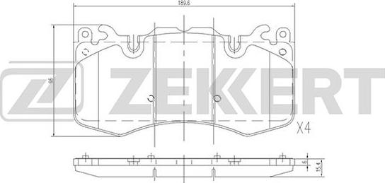 Zekkert BS-2530 - Kit de plaquettes de frein, frein à disque cwaw.fr