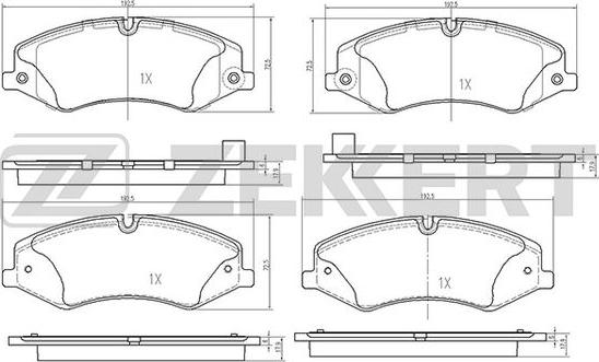 Zekkert BS-2531 - Kit de plaquettes de frein, frein à disque cwaw.fr