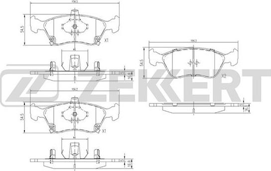 Zekkert BS-2692 - Kit de plaquettes de frein, frein à disque cwaw.fr