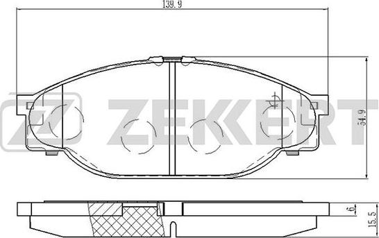 Zekkert BS-2090 - Kit de plaquettes de frein, frein à disque cwaw.fr