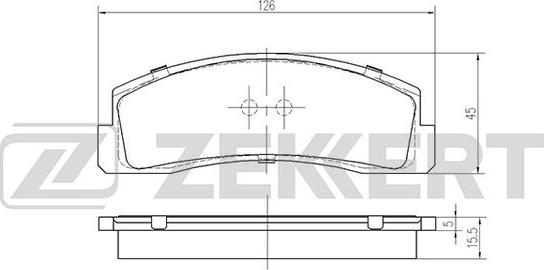 Zekkert BS-2068 - Kit de plaquettes de frein, frein à disque cwaw.fr