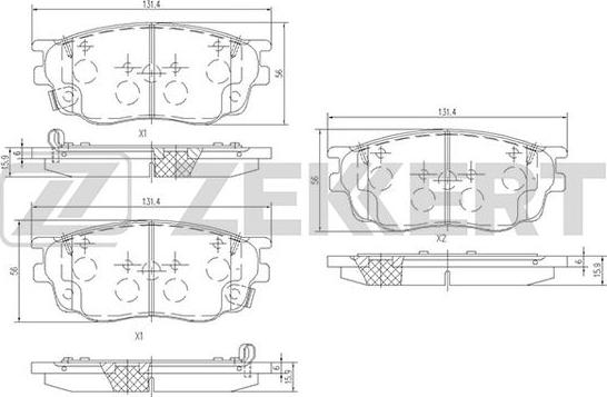 Zekkert BS-2063 - Kit de plaquettes de frein, frein à disque cwaw.fr