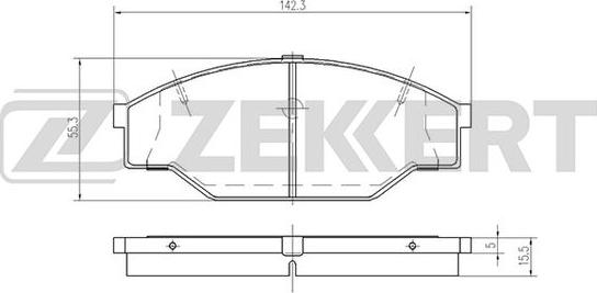 Zekkert BS-2088 - Kit de plaquettes de frein, frein à disque cwaw.fr