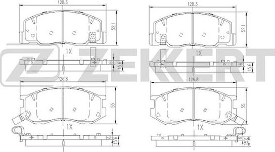 Zekkert BS-2083 - Kit de plaquettes de frein, frein à disque cwaw.fr