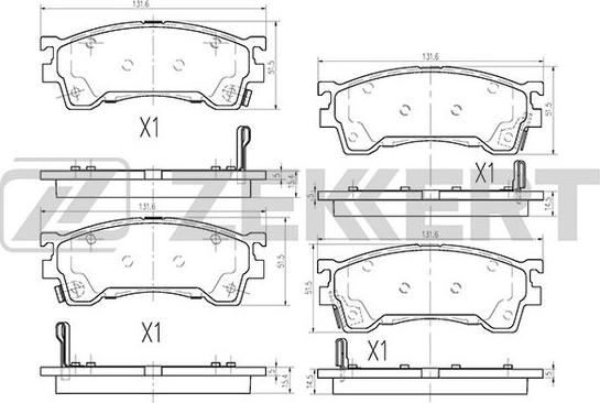 Zekkert BS-2036 - Kit de plaquettes de frein, frein à disque cwaw.fr