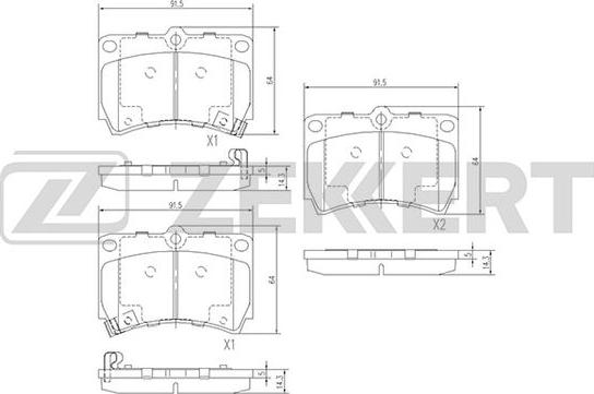 Zekkert BS-2030 - Kit de plaquettes de frein, frein à disque cwaw.fr