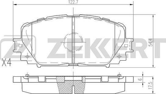 Zekkert BS-2079 - Kit de plaquettes de frein, frein à disque cwaw.fr