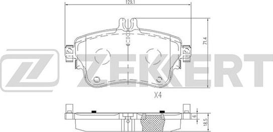 Zekkert BS-2073 - Kit de plaquettes de frein, frein à disque cwaw.fr