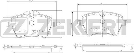 Zekkert BS-2140 - Kit de plaquettes de frein, frein à disque cwaw.fr