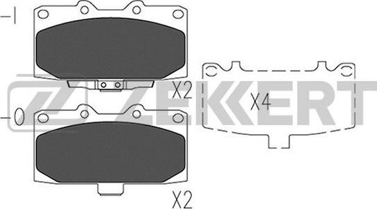 Zekkert BS-2155 - Kit de plaquettes de frein, frein à disque cwaw.fr