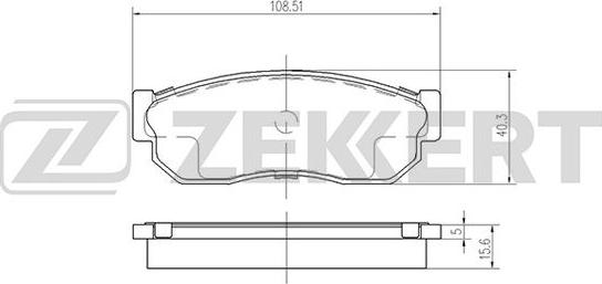 Zekkert BS-2156 - Kit de plaquettes de frein, frein à disque cwaw.fr