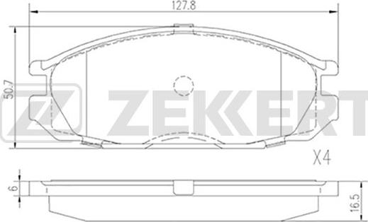 Zekkert BS-2162 - Kit de plaquettes de frein, frein à disque cwaw.fr