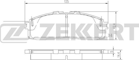 Zekkert BS-2104 - Kit de plaquettes de frein, frein à disque cwaw.fr