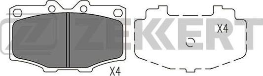 Zekkert BS-2100 - Kit de plaquettes de frein, frein à disque cwaw.fr