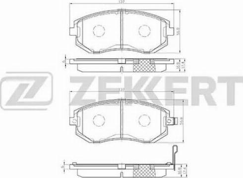 Zekkert BS-2136 - Kit de plaquettes de frein, frein à disque cwaw.fr