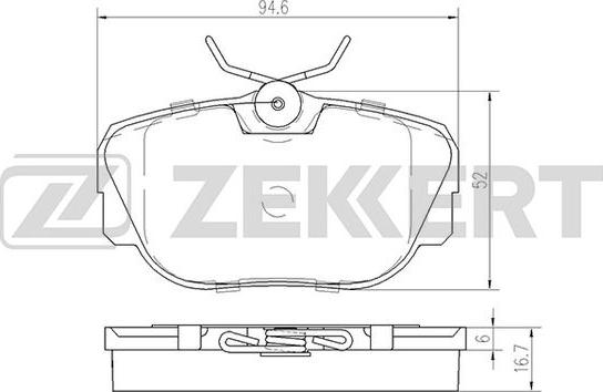 Zekkert BS-2138 - Kit de plaquettes de frein, frein à disque cwaw.fr