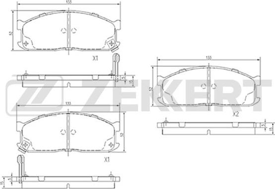 Zekkert BS-2137 - Kit de plaquettes de frein, frein à disque cwaw.fr