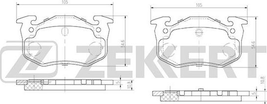 Zekkert BS-2893 - Kit de plaquettes de frein, frein à disque cwaw.fr