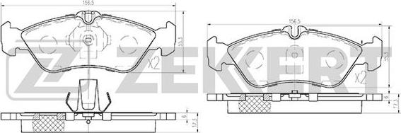 Zekkert BS-2846 - Kit de plaquettes de frein, frein à disque cwaw.fr