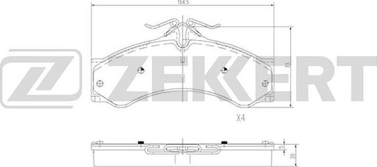 Zekkert BS-2851 - Kit de plaquettes de frein, frein à disque cwaw.fr