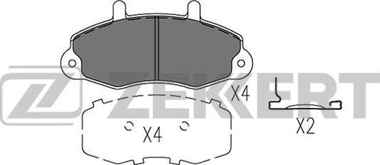 Zekkert BS-2866 - Kit de plaquettes de frein, frein à disque cwaw.fr