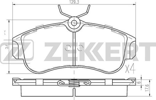 Zekkert BS-2805 - Kit de plaquettes de frein, frein à disque cwaw.fr