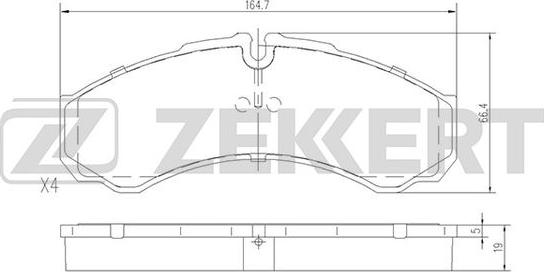 Zekkert BS-2801 - Kit de plaquettes de frein, frein à disque cwaw.fr