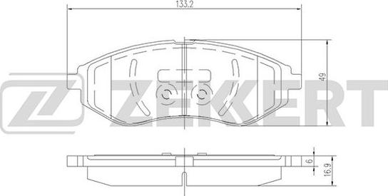 Zekkert BS-2812 - Kit de plaquettes de frein, frein à disque cwaw.fr