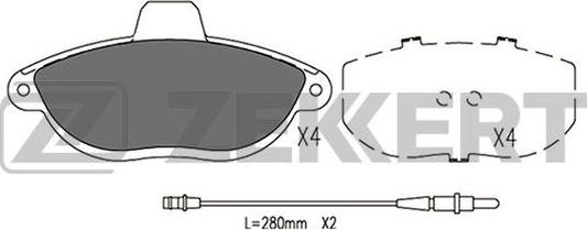 Zekkert BS-2882 - Kit de plaquettes de frein, frein à disque cwaw.fr