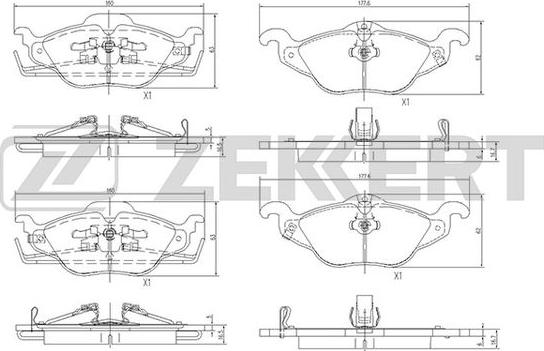 Zekkert BS-2835 - Kit de plaquettes de frein, frein à disque cwaw.fr