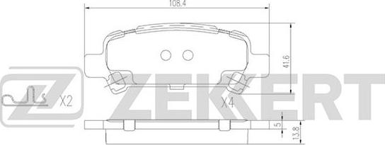 Zekkert BS-2837 - Kit de plaquettes de frein, frein à disque cwaw.fr