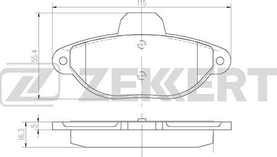 Zekkert BS-2872 - Kit de plaquettes de frein, frein à disque cwaw.fr