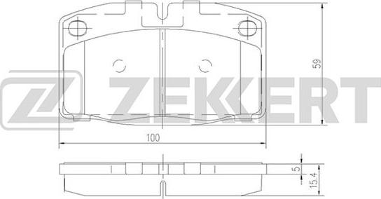 Zekkert BS-2345 - Kit de plaquettes de frein, frein à disque cwaw.fr