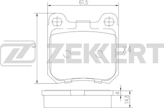 Zekkert BS-2356 - Kit de plaquettes de frein, frein à disque cwaw.fr